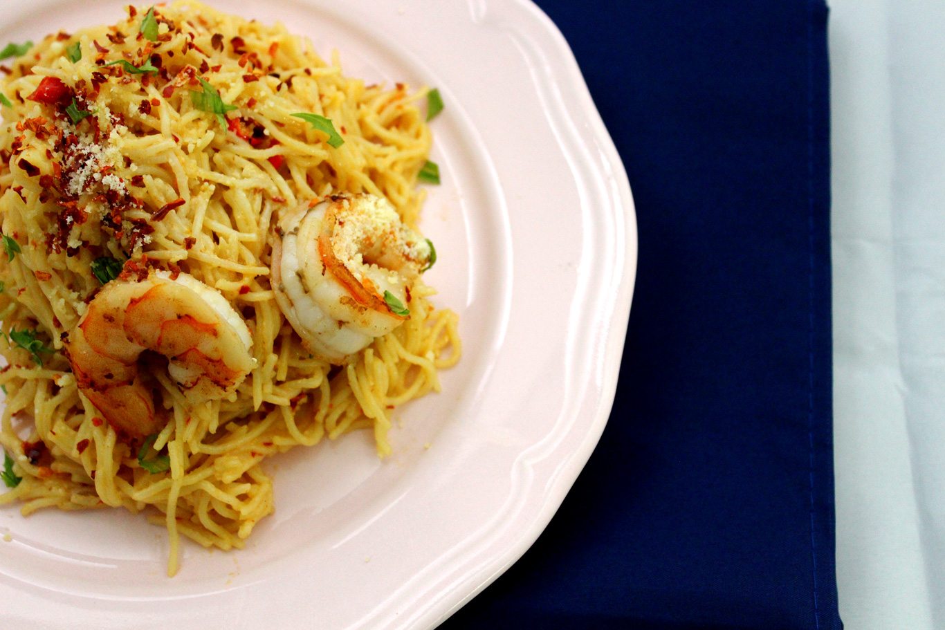 Angel Hair Aglio Olio with Shrimps