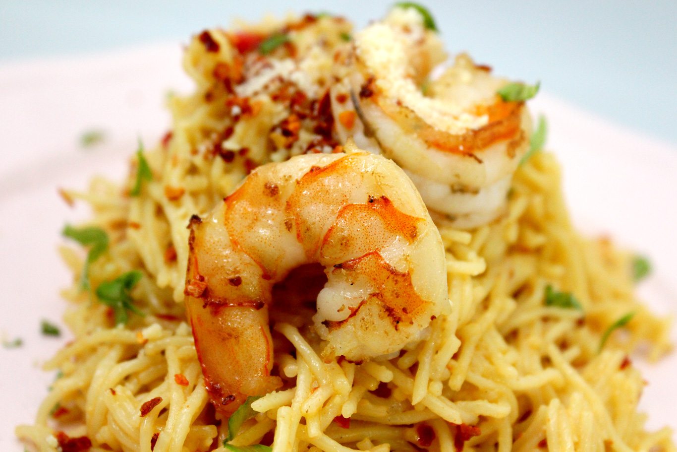 Angel Hair Aglio Olio with Shrimps