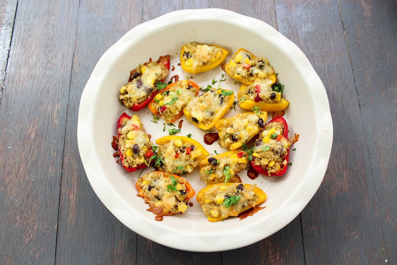 Southwestern quinoa stuffed peppers