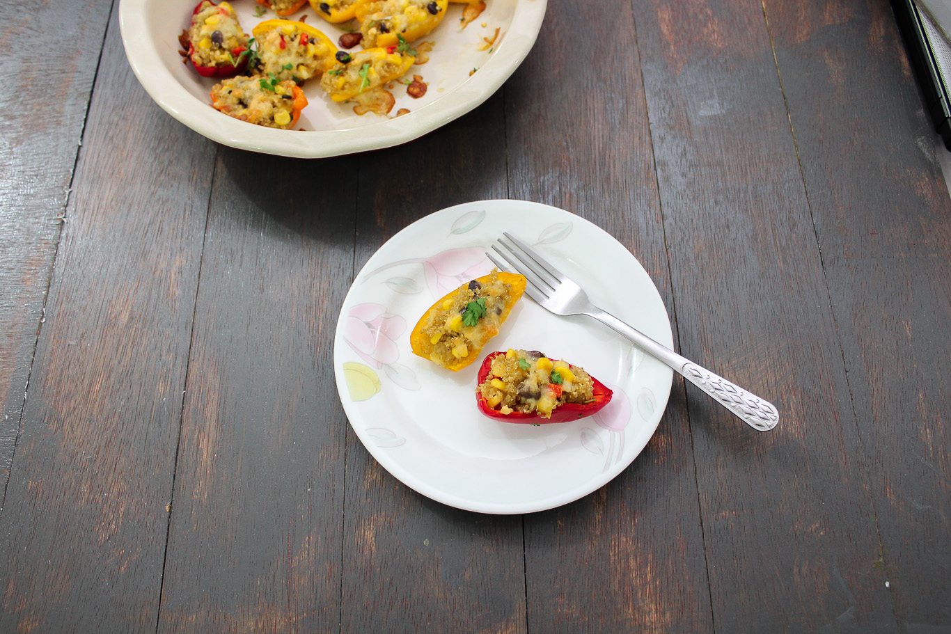 Southwestern quinoa stuffed peppers