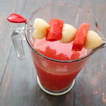 Watermelon and Lychee Mocktail