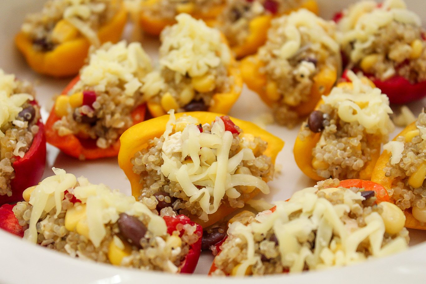Southwestern quinoa stuffed peppers