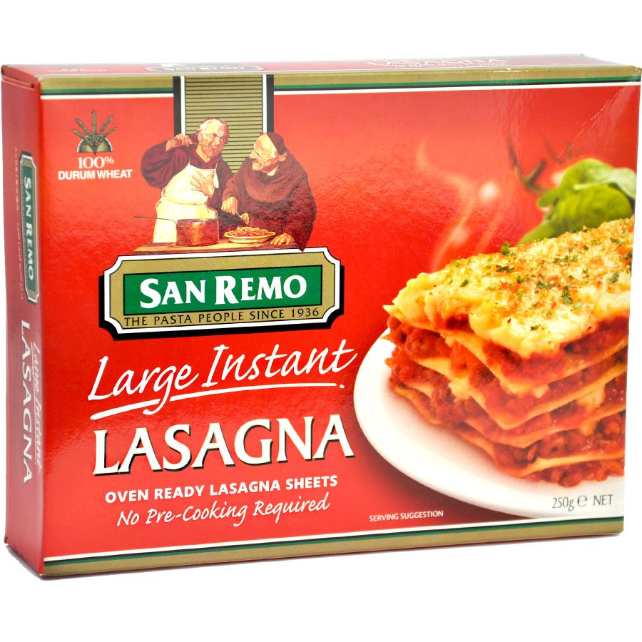 instant lasagne sheets