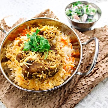 delicious lamb biryani