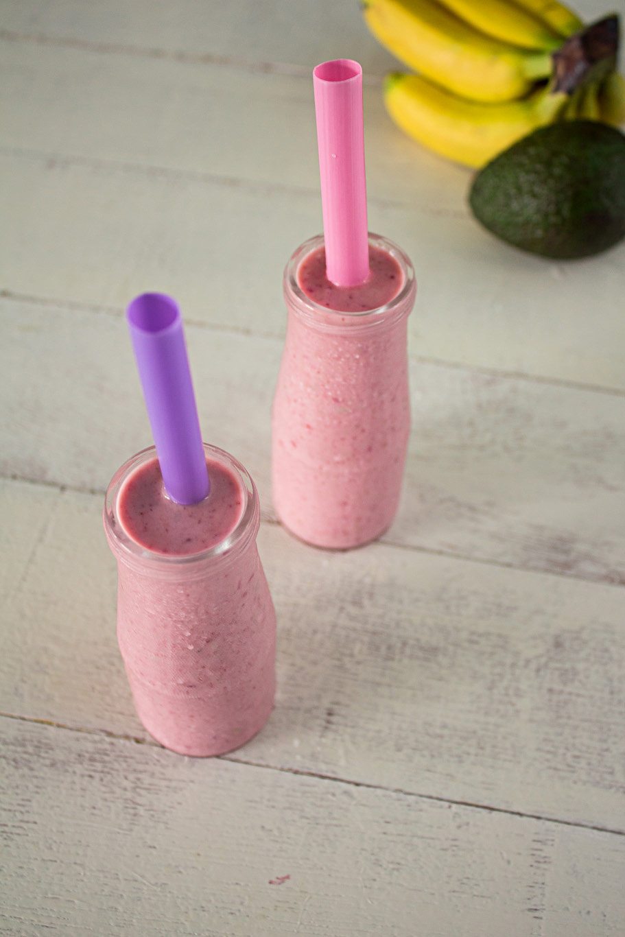 Banana Raspberry Avocado Smoothie