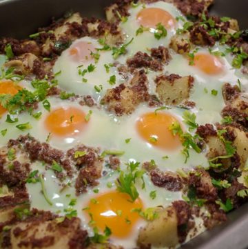 Corned Beef Potatoes and Eggs