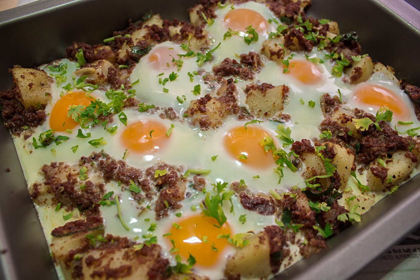 Corned Beef Potatoes and Eggs