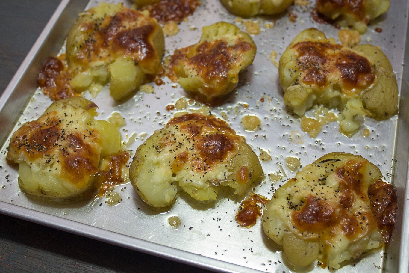 Garlic and Rosemary Smashed Potatoes
