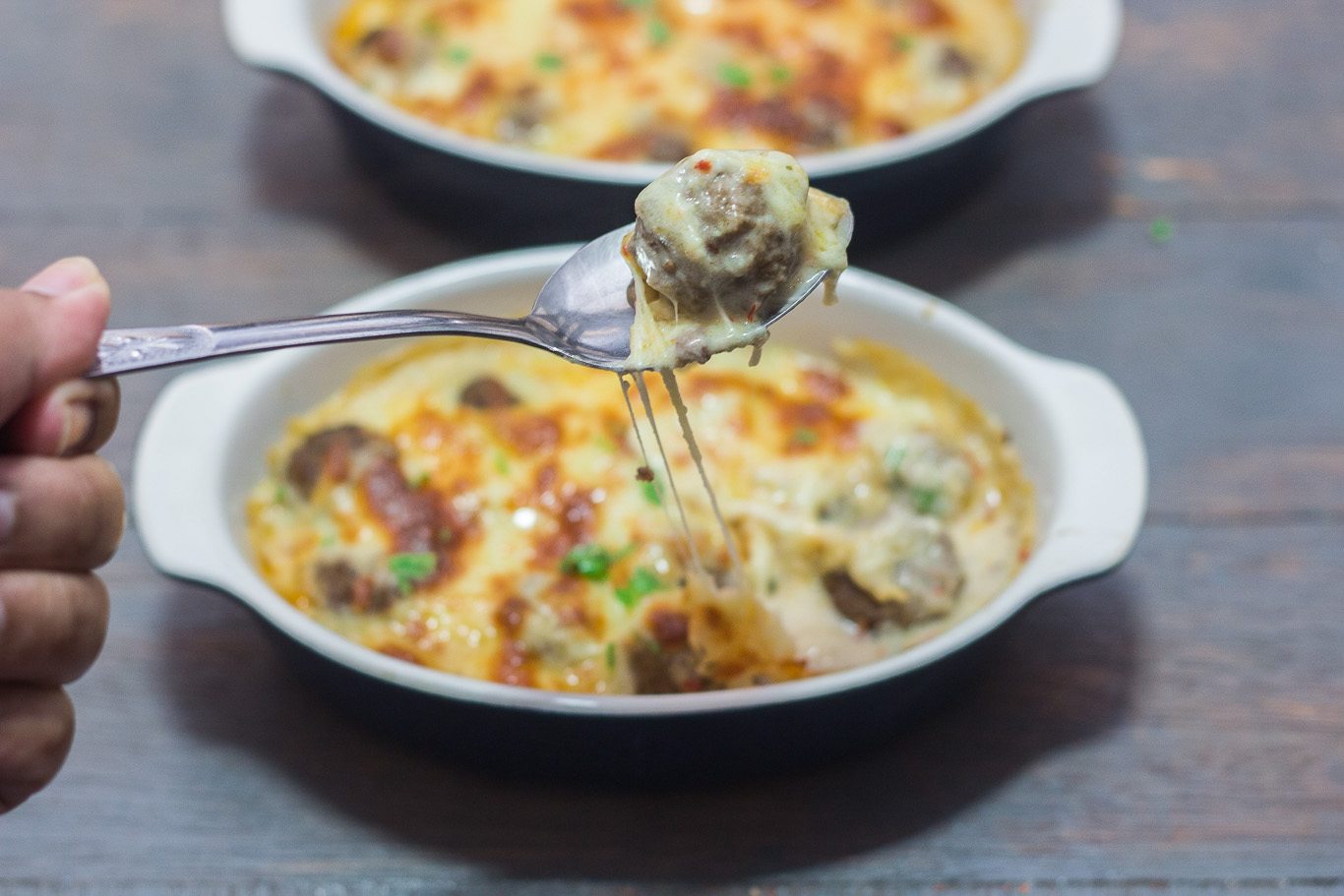 Baked Meatballs in Creamy Sauce