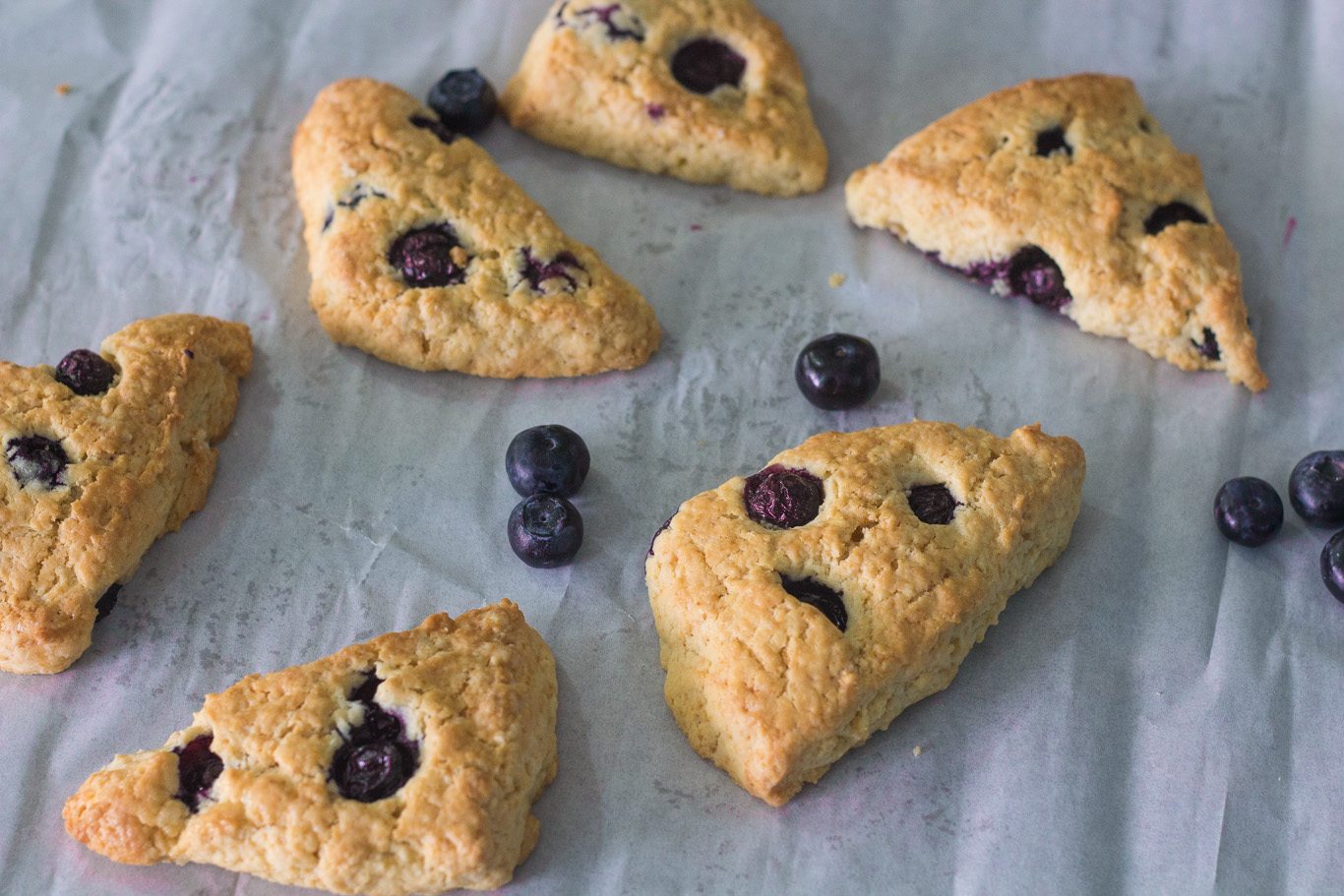 Blueberry Scones with Vanilla Glaze