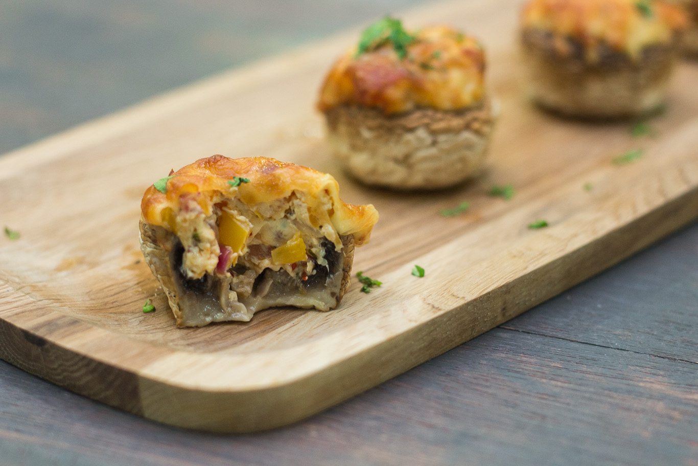 Three Cheese Stuffed Mushrooms