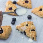 Blueberry Scones with Vanilla Glaze