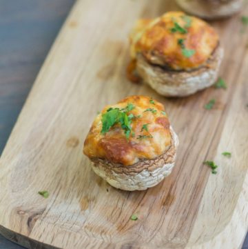 Three Cheese Stuffed Mushrooms