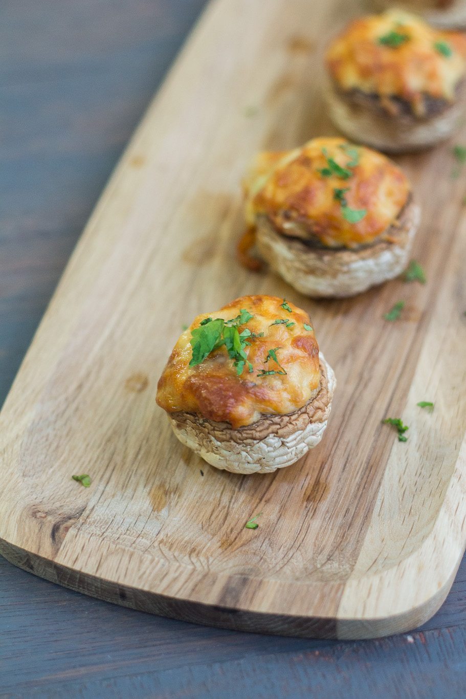 Three Cheese Stuffed Mushrooms