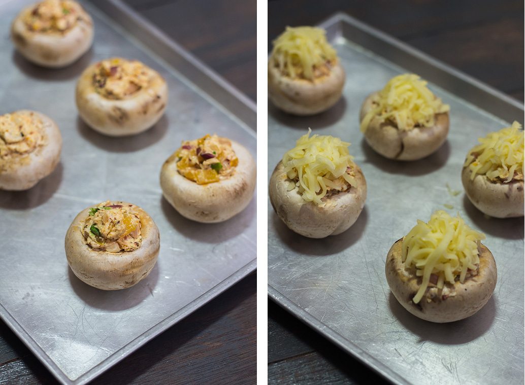 Three Cheese Stuffed Mushrooms