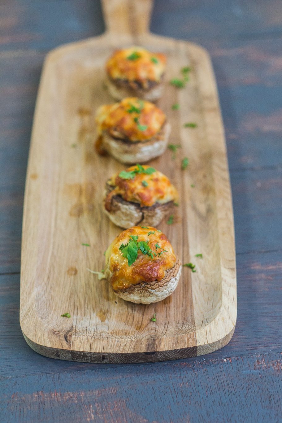 Three Cheese Stuffed Mushrooms