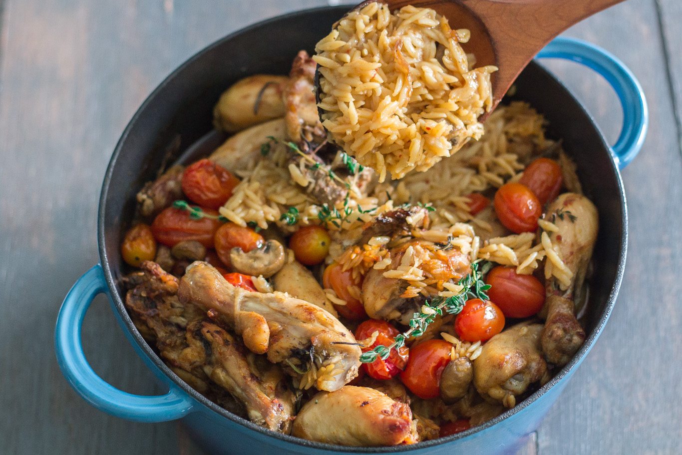 Baked Chicken and Orzo