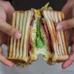 Bacon and Scrambled Egg Grilled Cheese Sandwiches