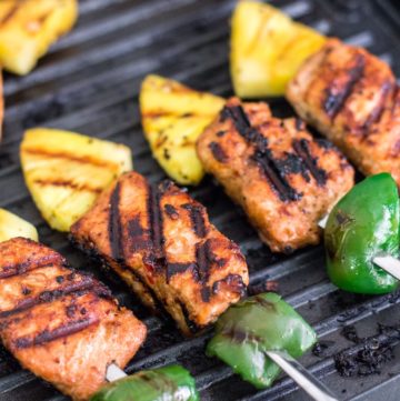 Grilled Salmon Kebabs