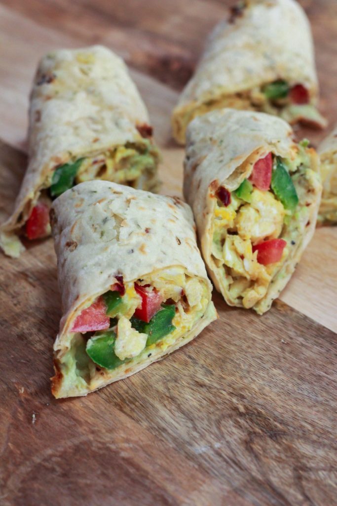 Edamame Hummus and Egg Wrap