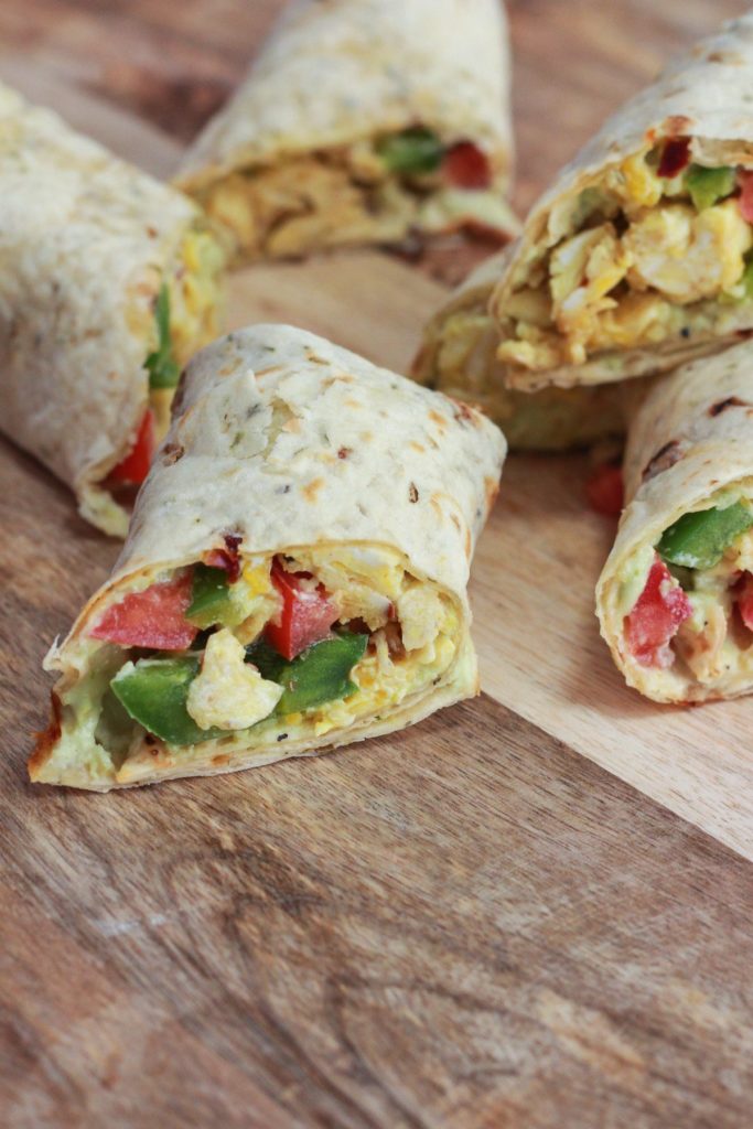 Edamame Hummus and Egg Wrap