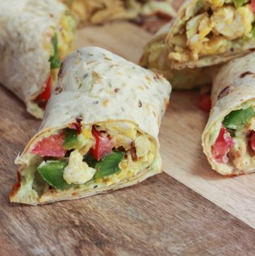 Edamame Hummus and Egg Wrap