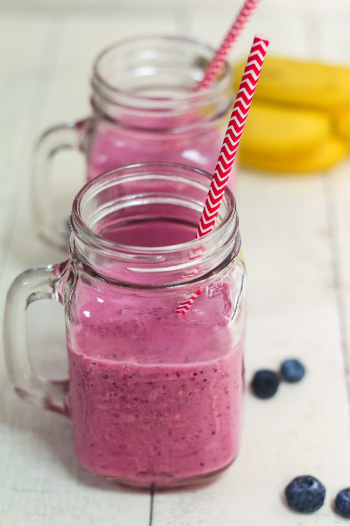 Raspberry Blueberry Banana Smoothie
