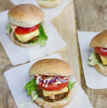 Beef Sliders with Sriracha Mayonnaise