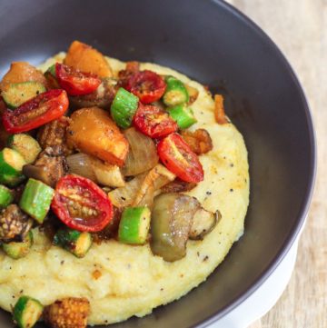 Grilled Vegetables with Parmesan Polenta