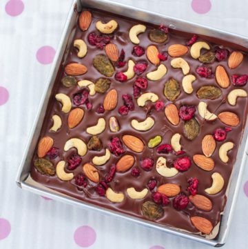 Chocolate Bark with Cranberries and Nuts