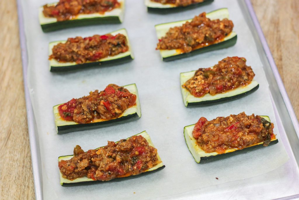 Bolognese Stuffed Zucchini