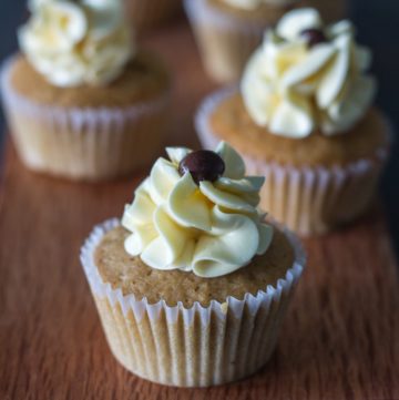 Espresso Cupcakes with Swiss Meringue Buttercream Frosting