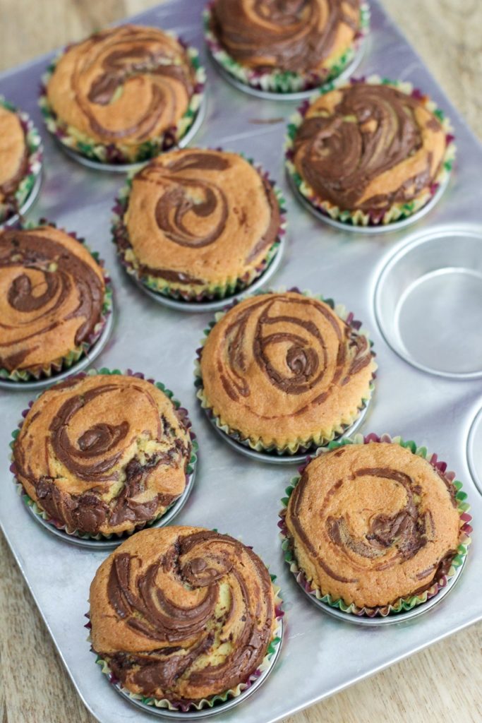 Nutella Swirl Cupcakes