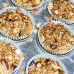 Blueberry Oatmeal Muffins with Granola Topping