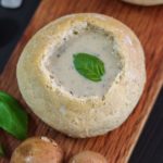 Creamy Mushroom Soup in Bread Bowls