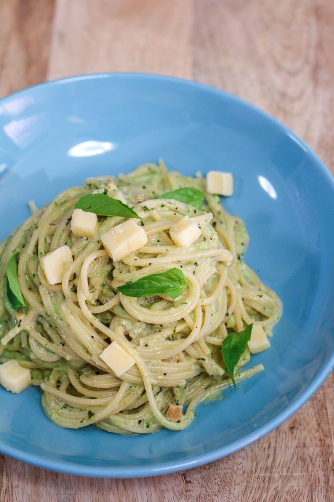 Creamy Pesto Spaghetti