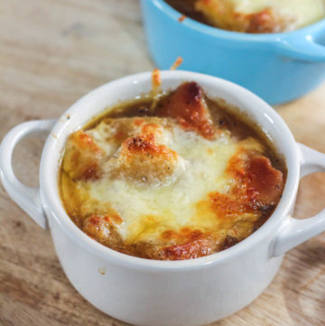 French Onion Soup with Garlic Croutons