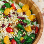 Farfalle with Spinach and Orange Salad