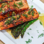 Salmon with Lemon Caper Butter