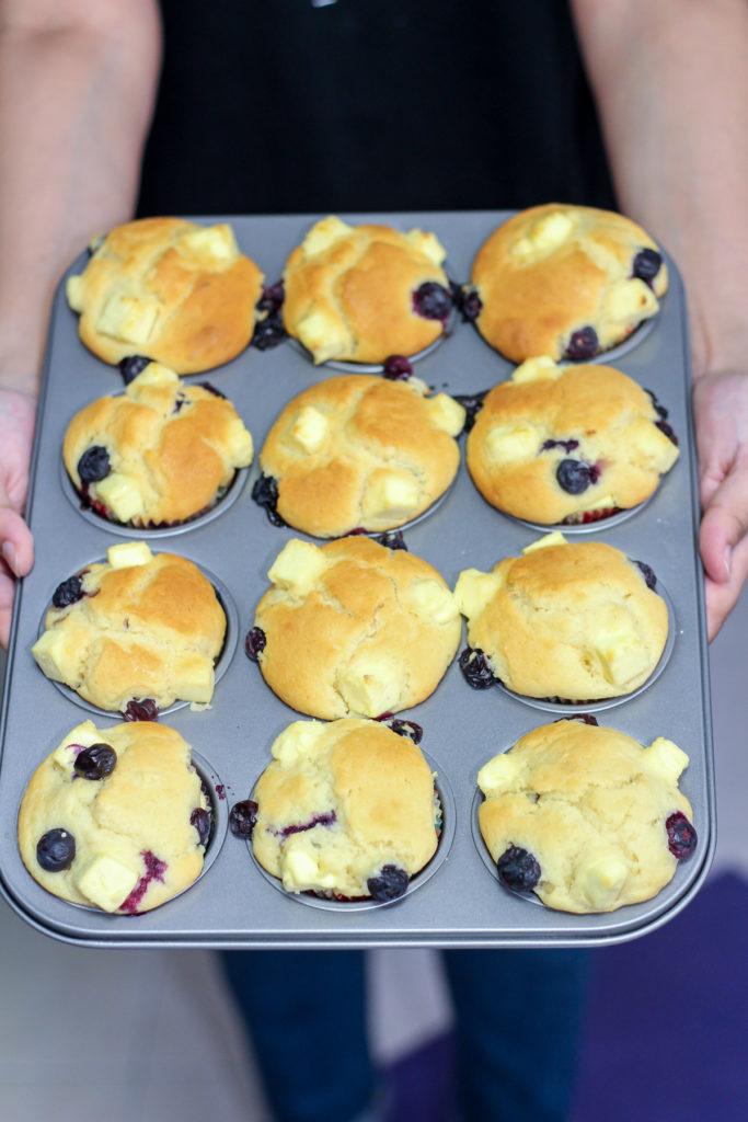 Soft Blueberry Cream Cheese Muffins