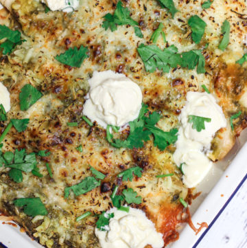 Delicious Green Chicken Enchiladas