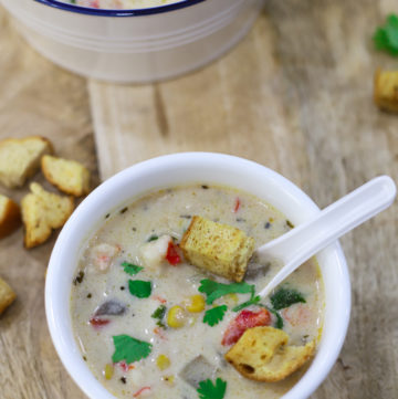 20 Minute Prawn and Corn Chowder Recipe