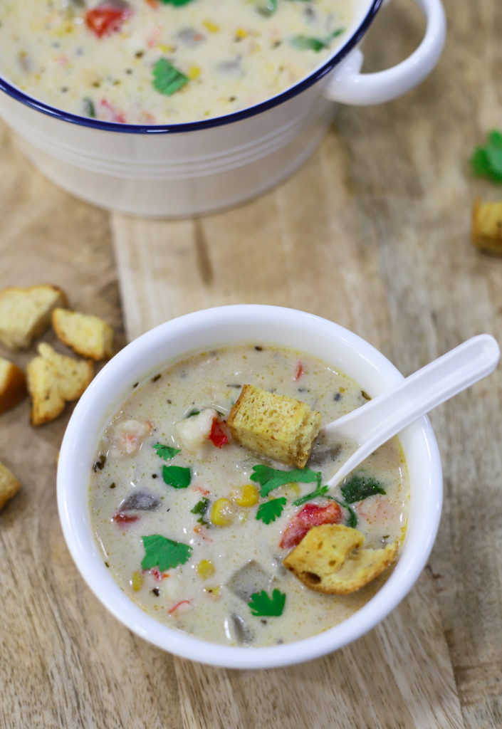 20 Minute Prawn and Corn Chowder Recipe