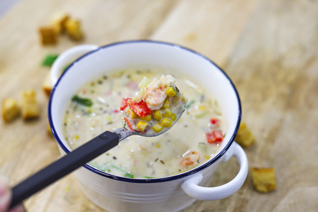 20 Minute Prawn and Corn Chowder Recipe