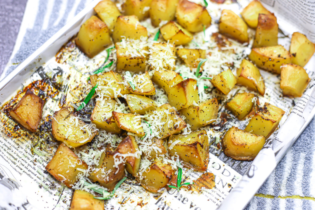 Roasted Garlic Parmesan Potatoes