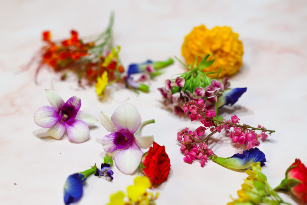Edible Flower Lemon Shortbread Cookies