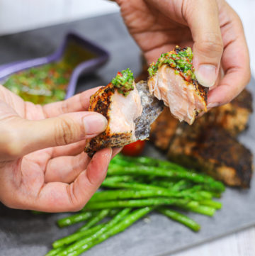 Salmon with Chimichurri Sauce